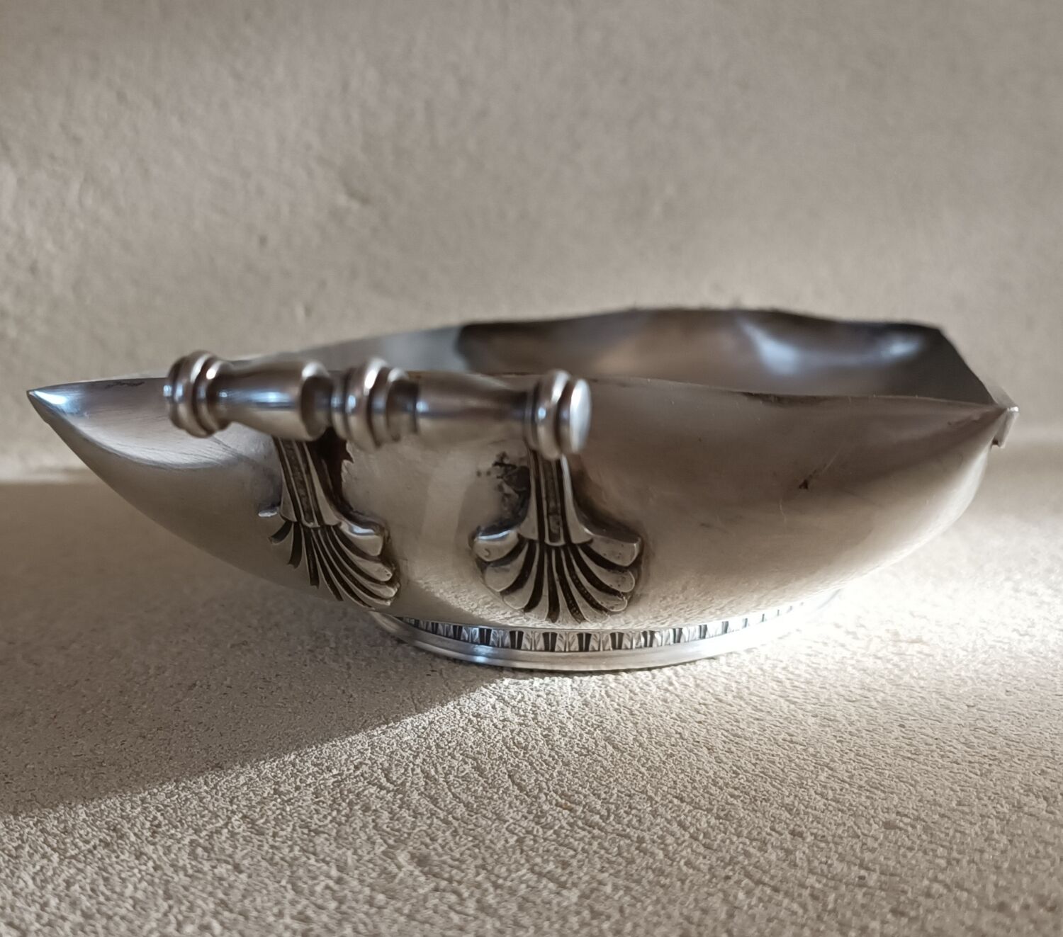 Silver metal basket signed Roux Marquiand