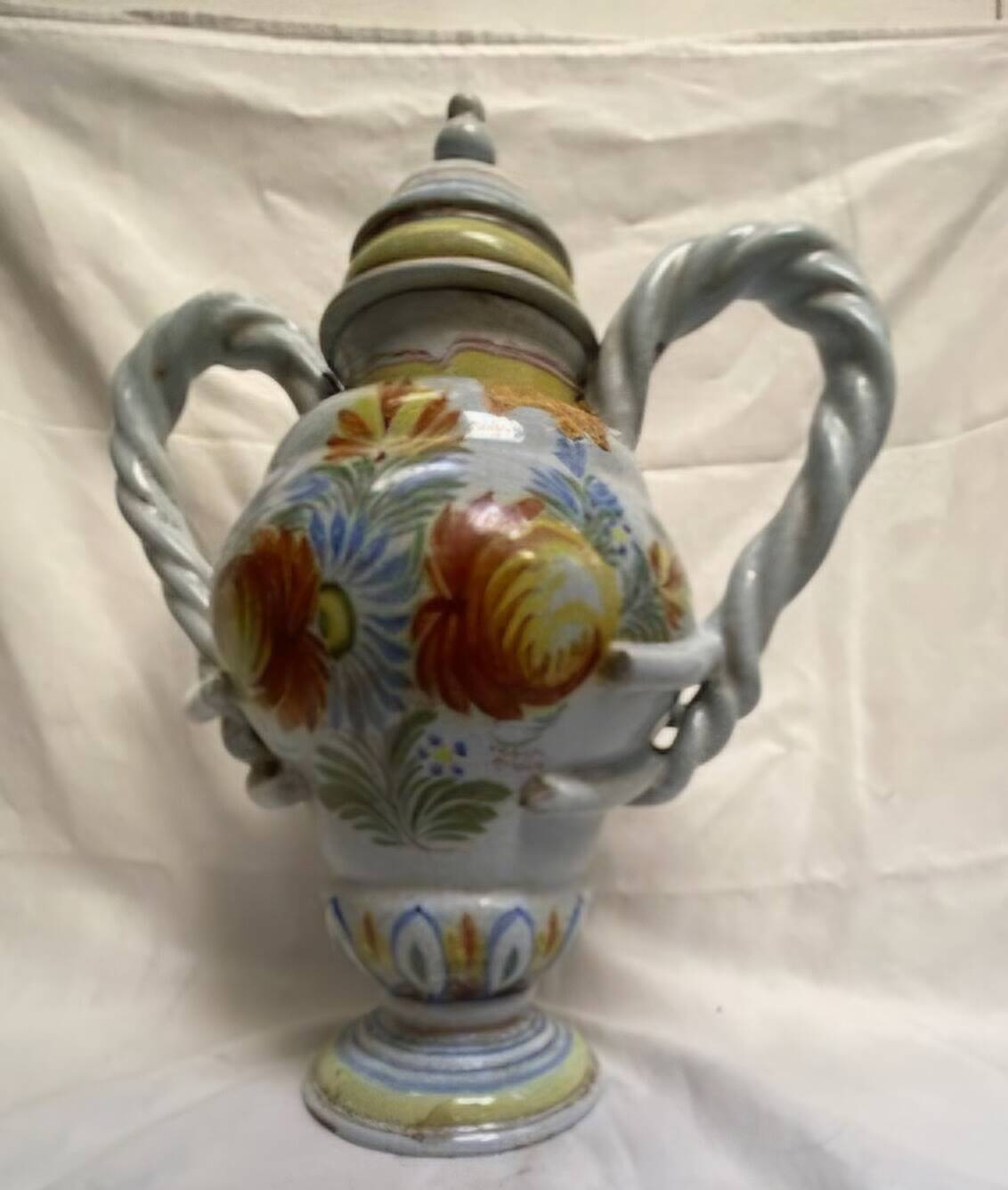 Henriot Quimper Brittany amphora vase 1940