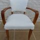 Fauteuil bridge chic art déco année 50 totalement restauré et cousu main