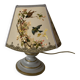 Vintage lamp, Tillier parakeets and sparrows lampshade