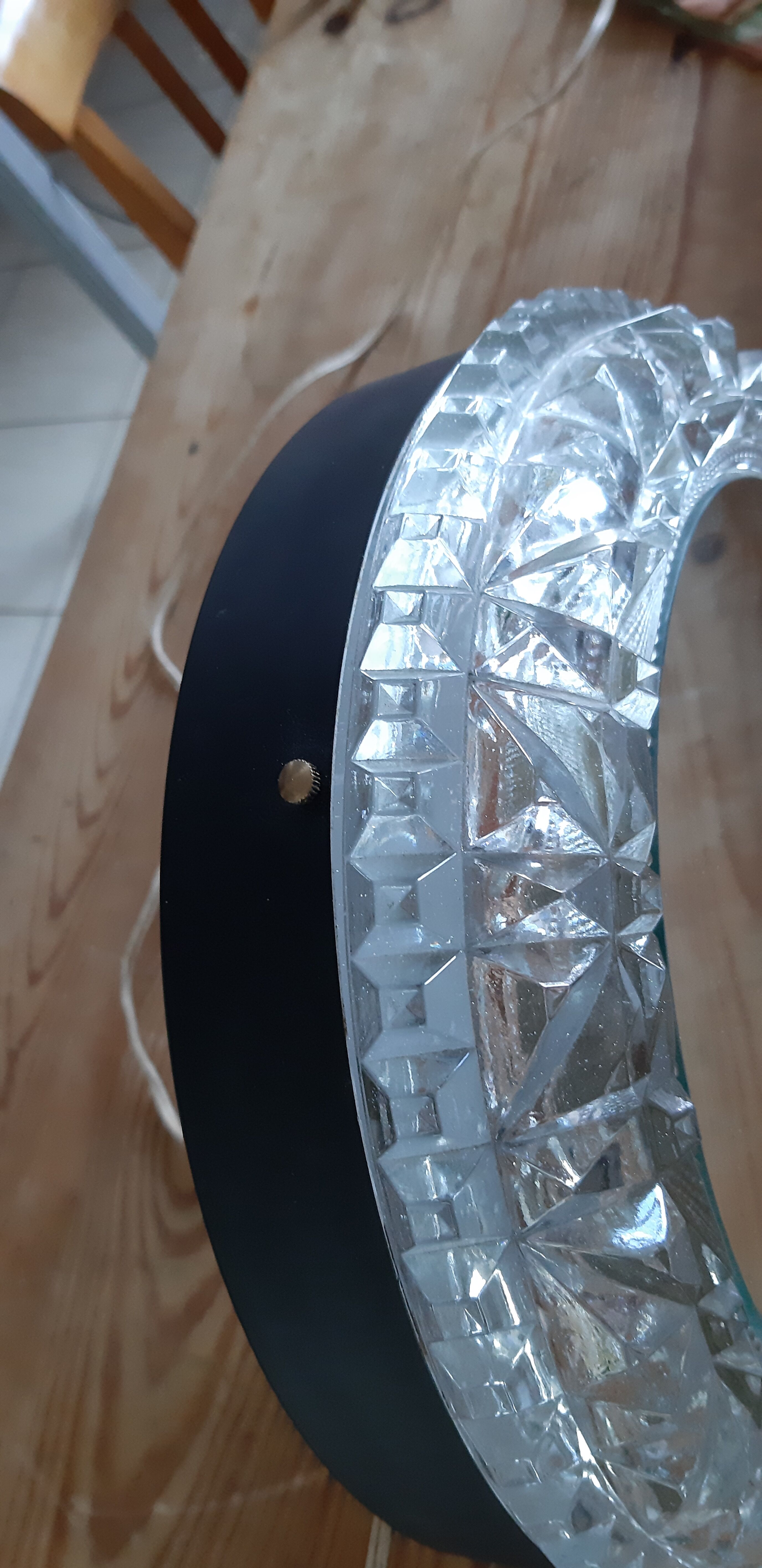 Wall lamp vintage metal glass and mirror