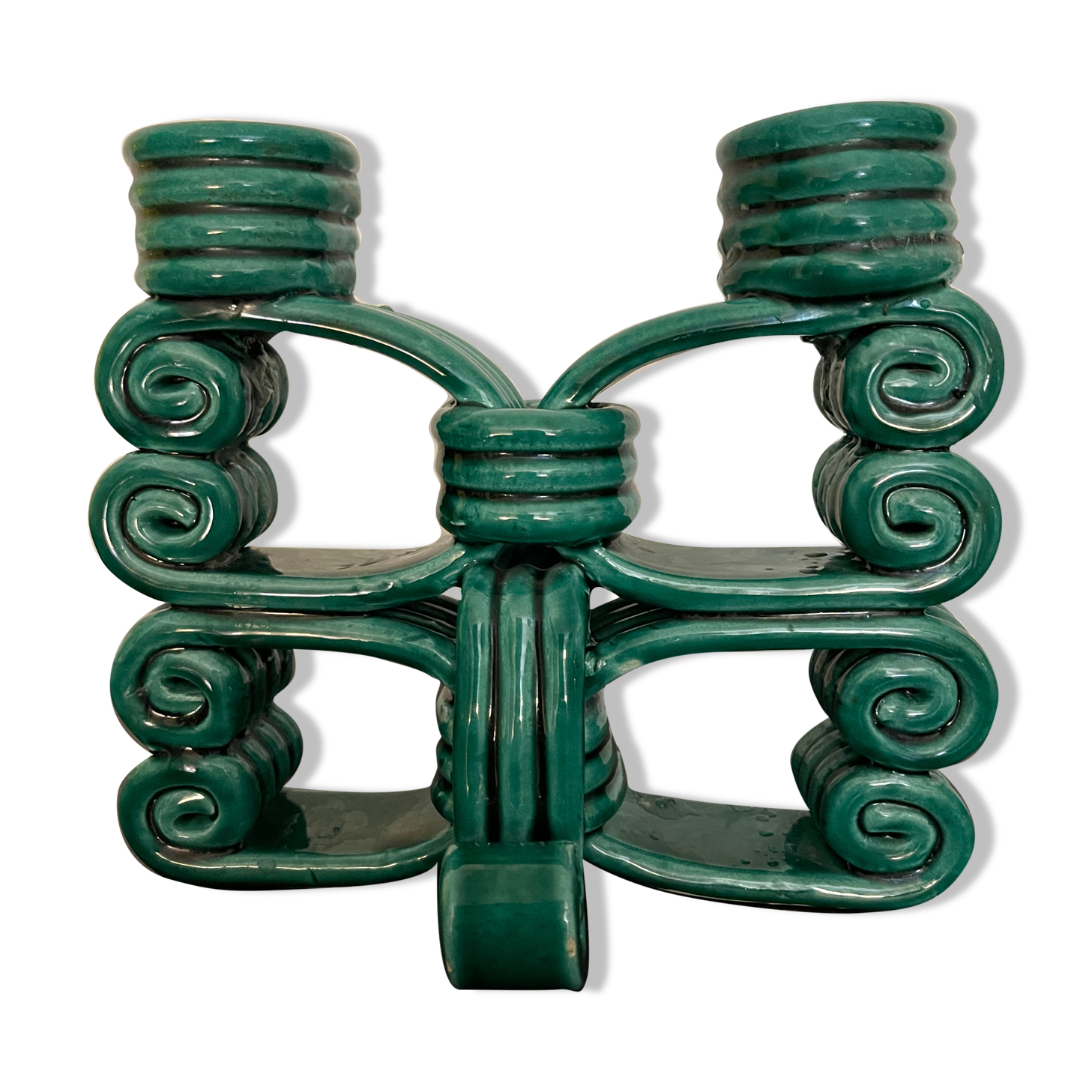 Double ceramic chandelier 50s