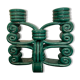 Double ceramic chandelier 50s