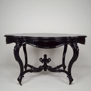Napoleon III violin table in blackened wood, France, circa 1870