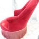 Paire de fauteuils crapaud velours rouge