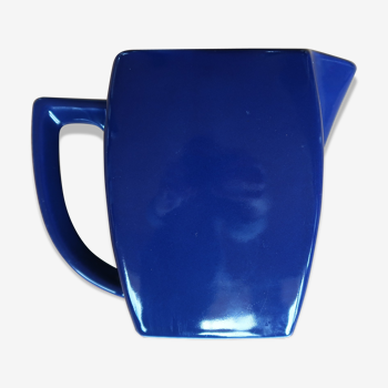 Blue enamelled jug