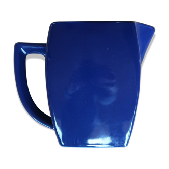 Blue enamelled jug