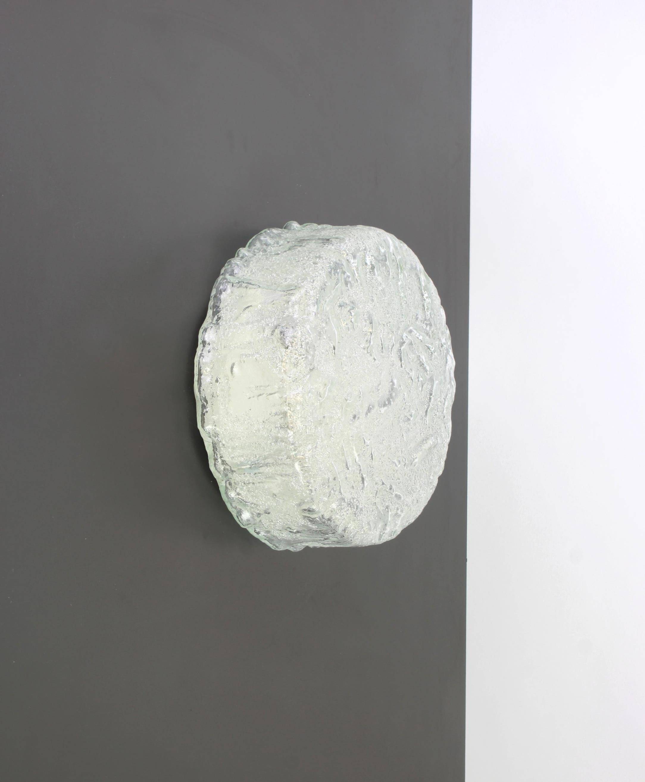 Round Murano glass wall light by Limburg, Germany, 1970s.