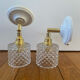 Pair of vintage glass globe wall sconces