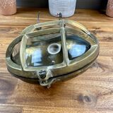 Vintage industrial brass clock – maritime/workshop style