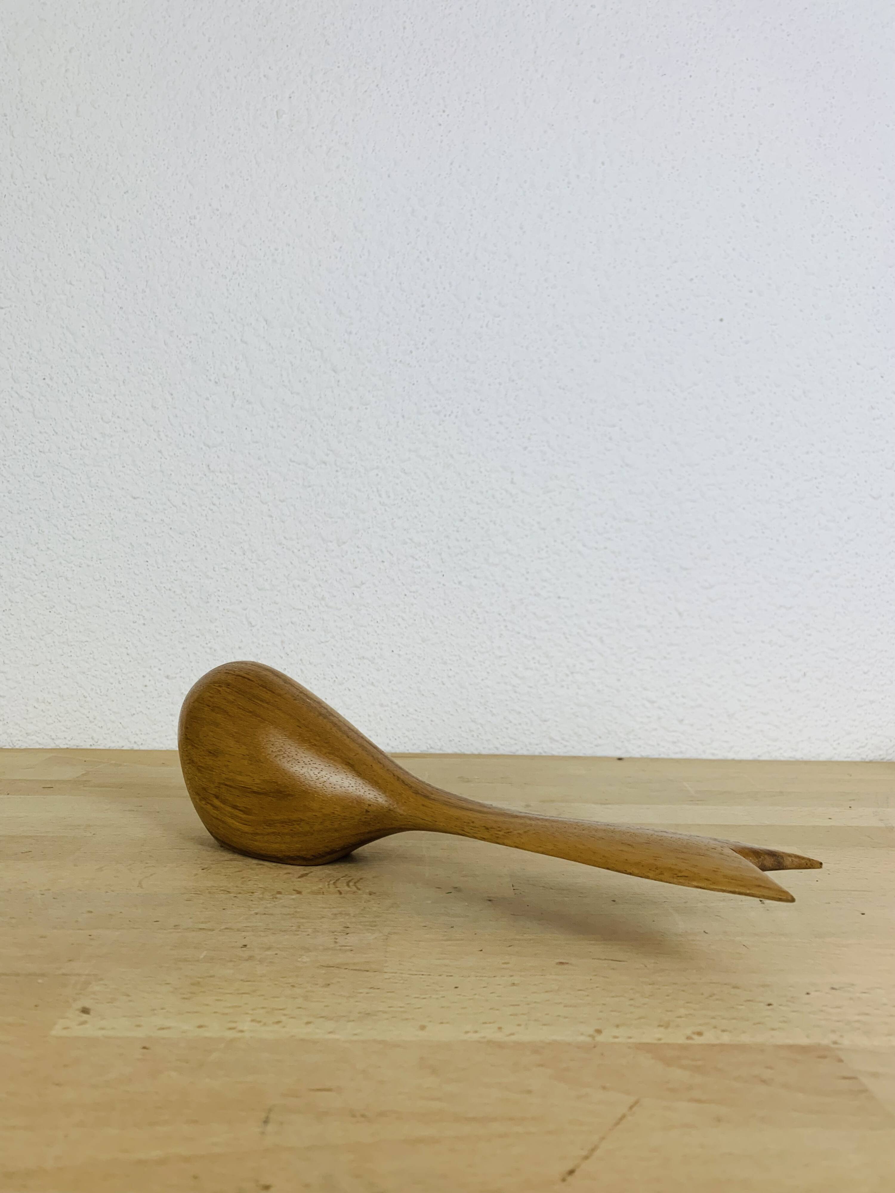 Vintage wooden bird sculpture