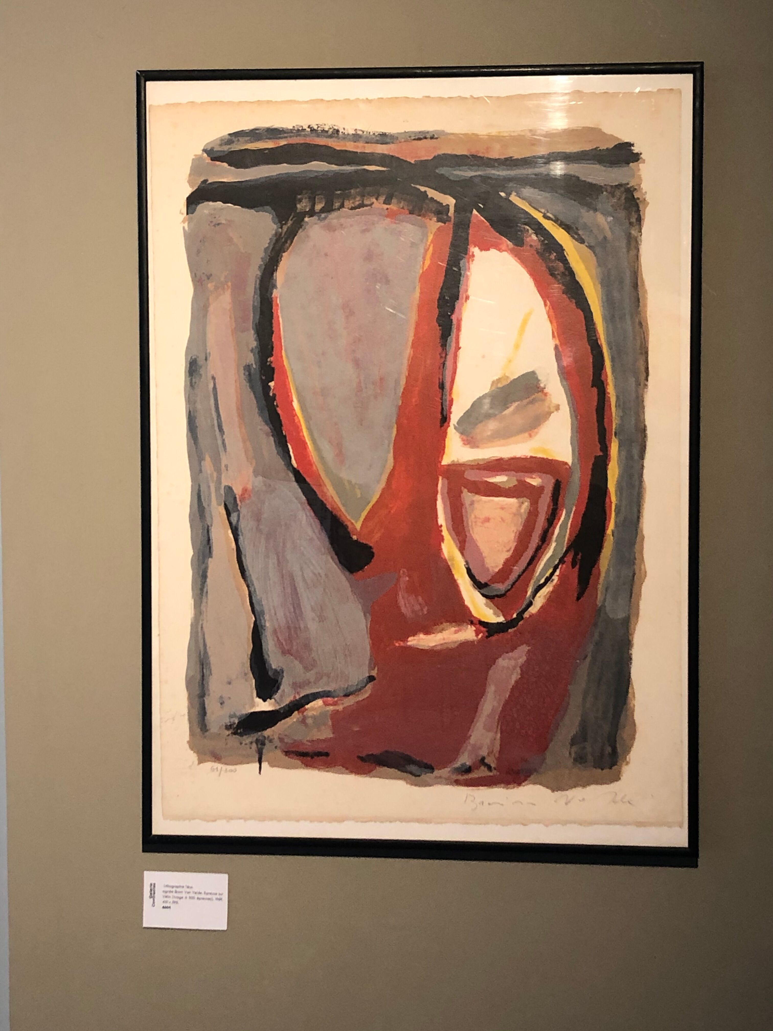 Lithograph Head of Bram Van Velde