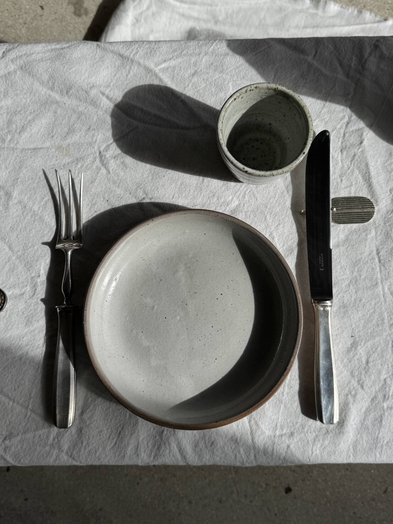 Alfénide cutting service consisting of a fork and a knife L27