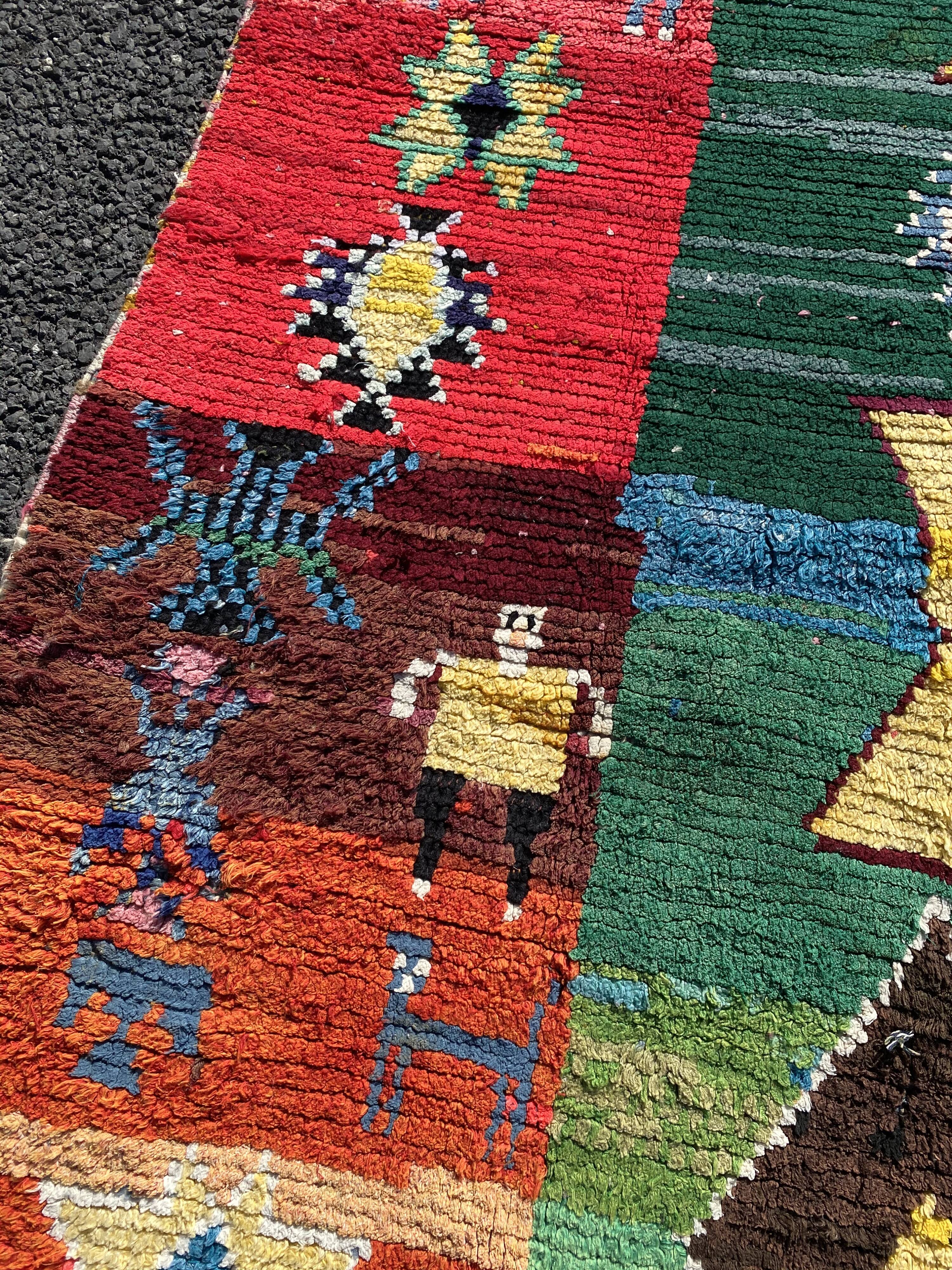 Tapis berbere boucherouite 105x260 cm