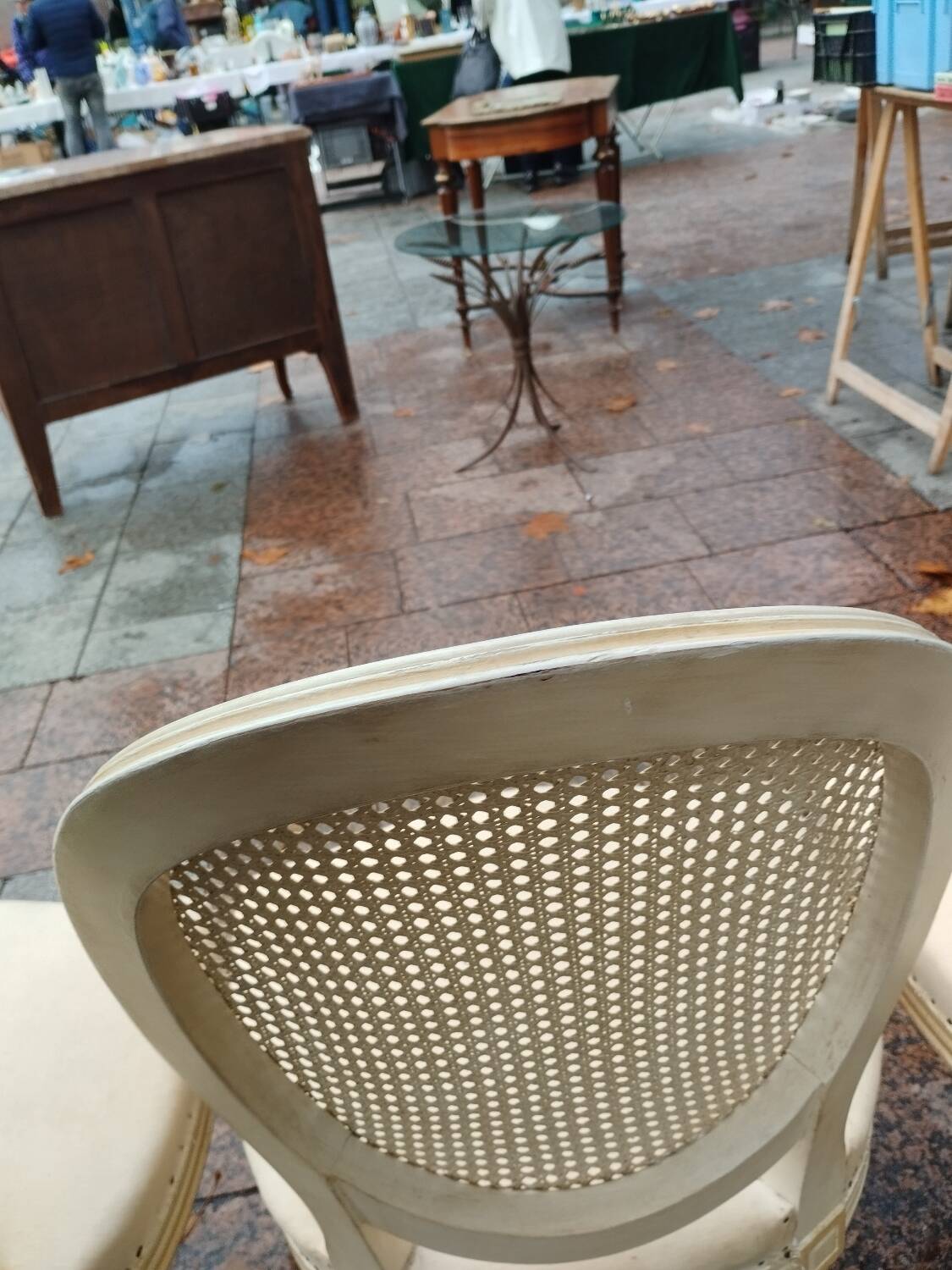 Beautiful set of six antique Louis XVI style chairs