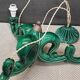 Chandelier 3 arms ceramic green art deco