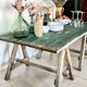 Table basse sur tréteaux anciens en bois
