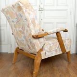 Pair of Important Adjustable Armchairs, French Design, Circa 1950