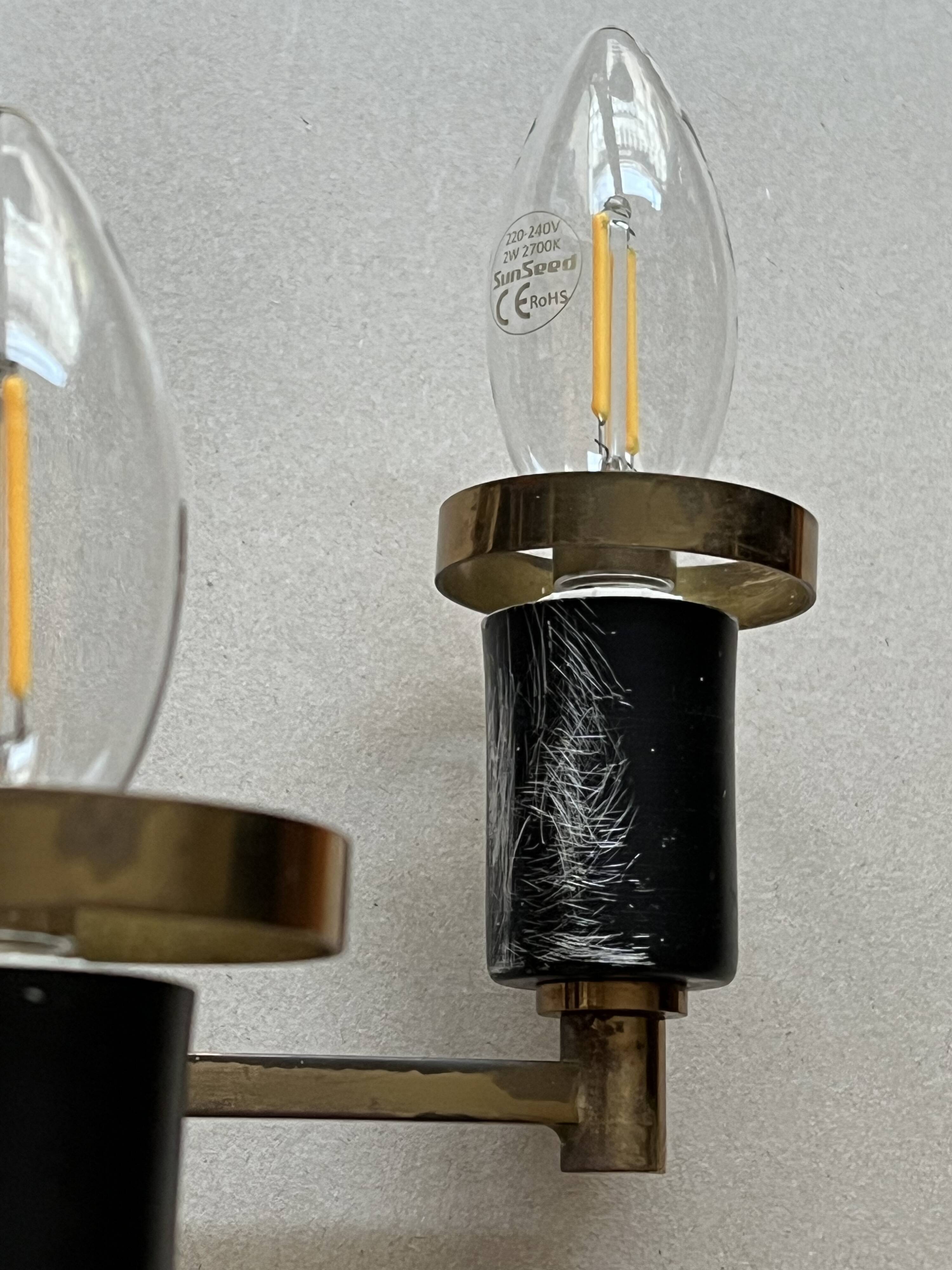 Pair of large Italian wall lights, 1950s