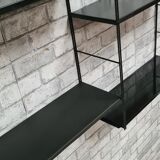 Shelves, 1960 to 70 metal 4 tablets black, 3 amounts