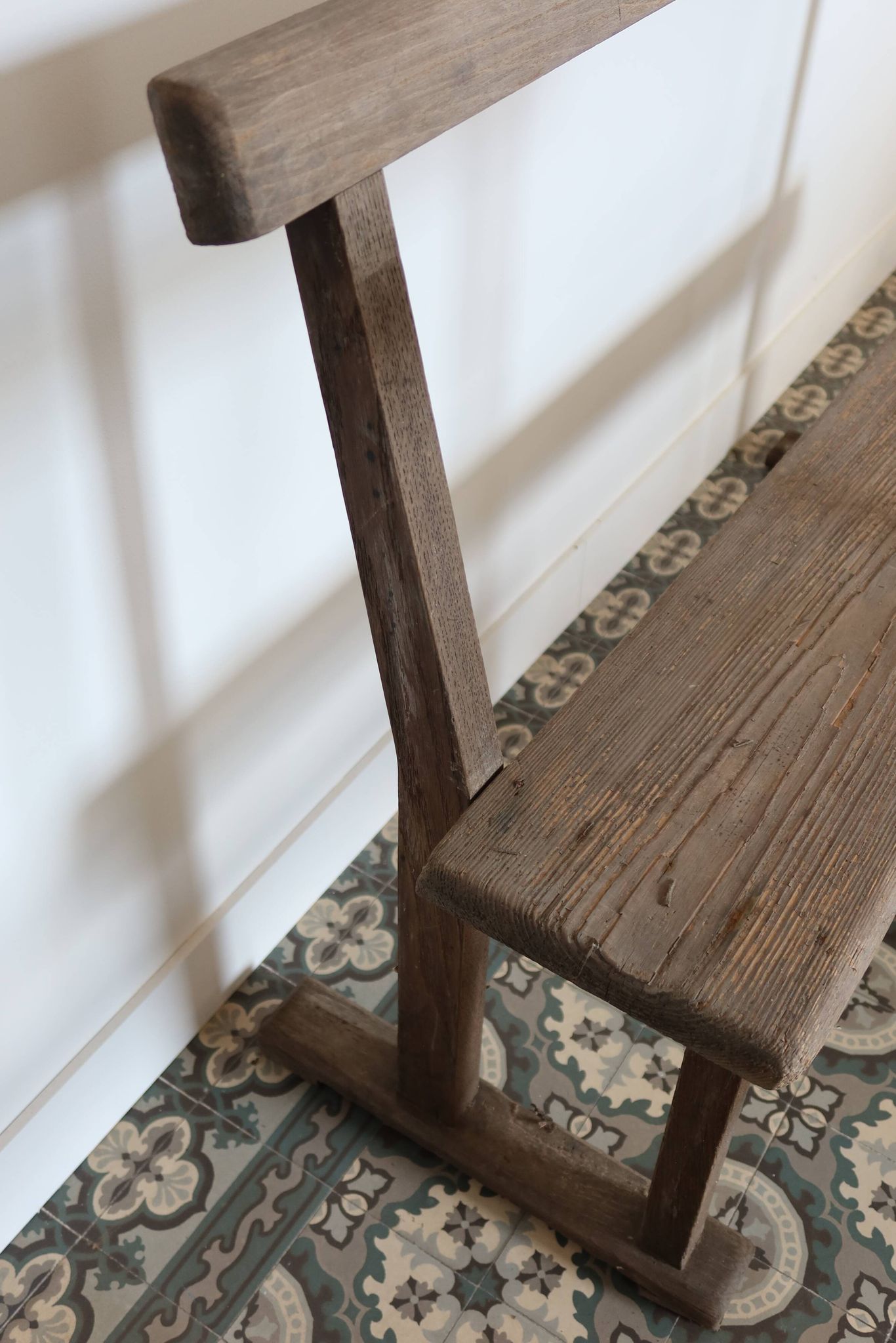 Pair of old wooden church benches – rustic chapel benches