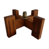 Pied de lampe en bois sculpté