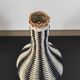 Vintage bottle in two-tone woven scoubidou.