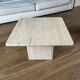 Travertine side table