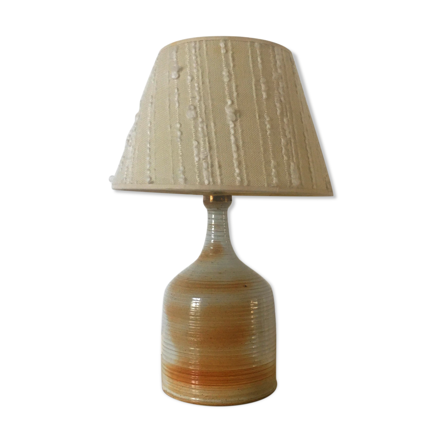 Lampe vintage en grès estampillée Grès du Marais années 70