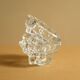 Pair of moulded glass candlesticks