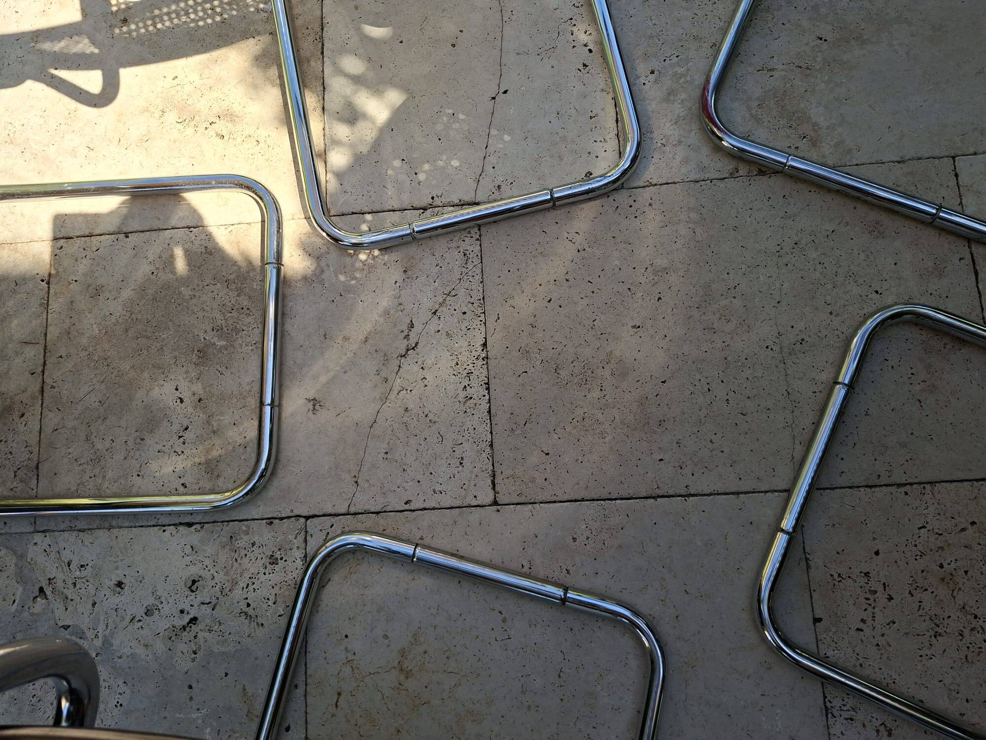 Set of 6 black Marcel Bauer B32 style chairs