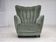 1960s, Danish highback relax chair, furniture velour, ash wood.