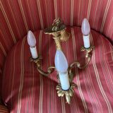 Chandelier Louis XV 3 branches bronze dore