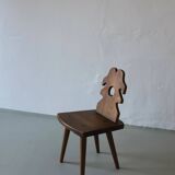 Alpine carved pine dining table set | 1950s