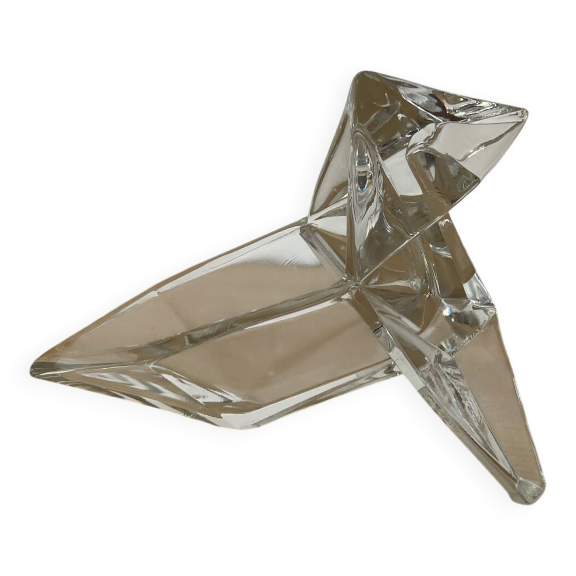 Vintage “Origami” crystal pocket emptier