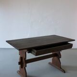 Alpine carved pine dining table set | 1950s