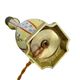 Pied de lampe vintage en porcelaine française de style chinoiserie