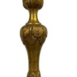 Louis XVI period candlestick in chiseled gilt bronze