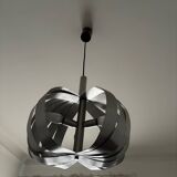Space Age brushed metal ball chandelier