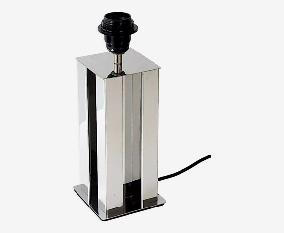 Pied de lampe vintage 1970 chrome