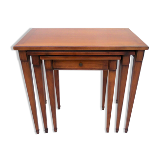 Three louis XVI-style gigognes tables