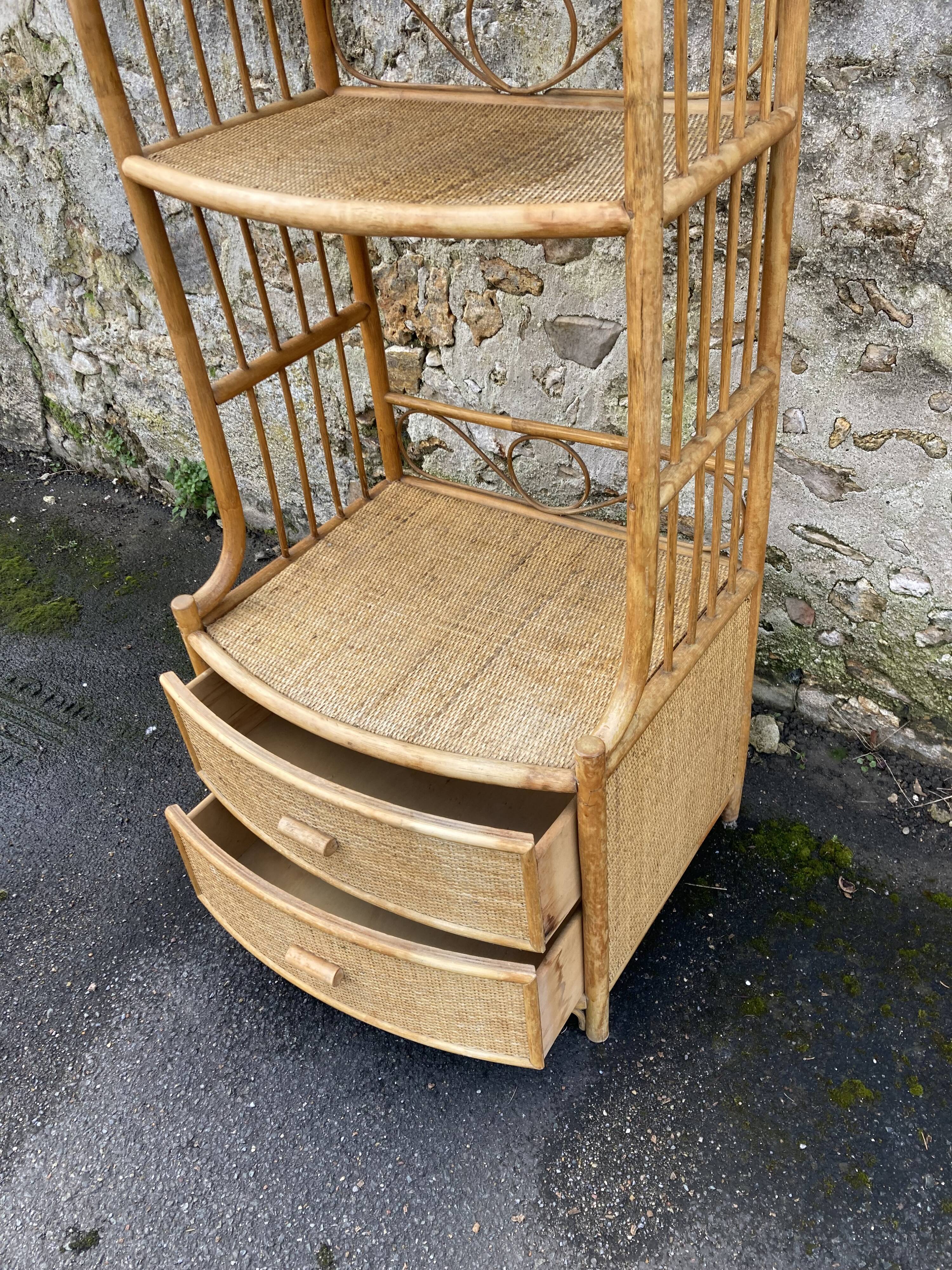 Rattan furniture for veranda.