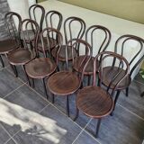Series of 10 bistro chairs
