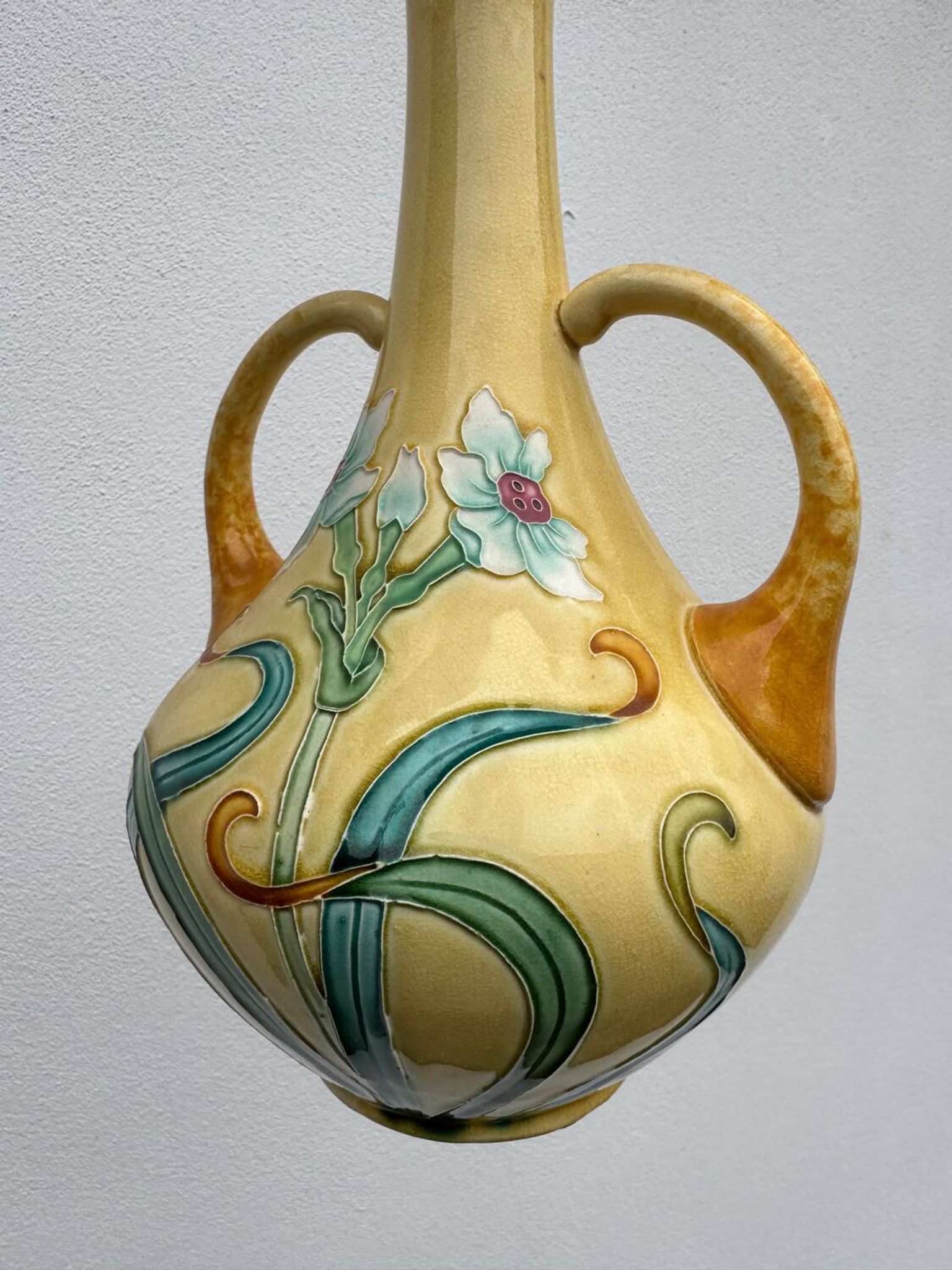 Vase Art Nouveau céramique Gustave de Bruyn