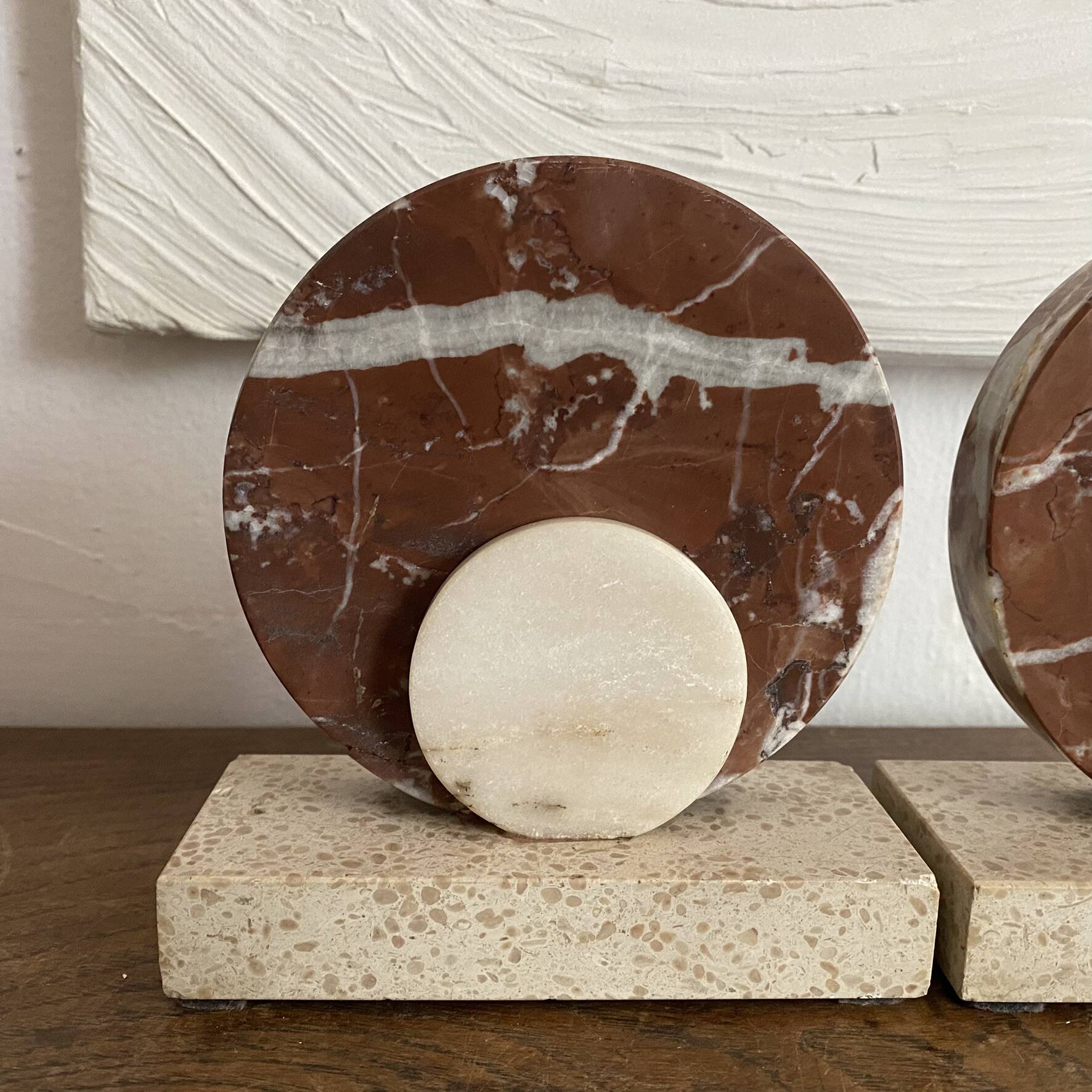 Art Deco marble bookends