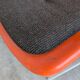 Vintage Overman Meblo Chairs: Orange & Brown Fabric, Stackable - Set of 2