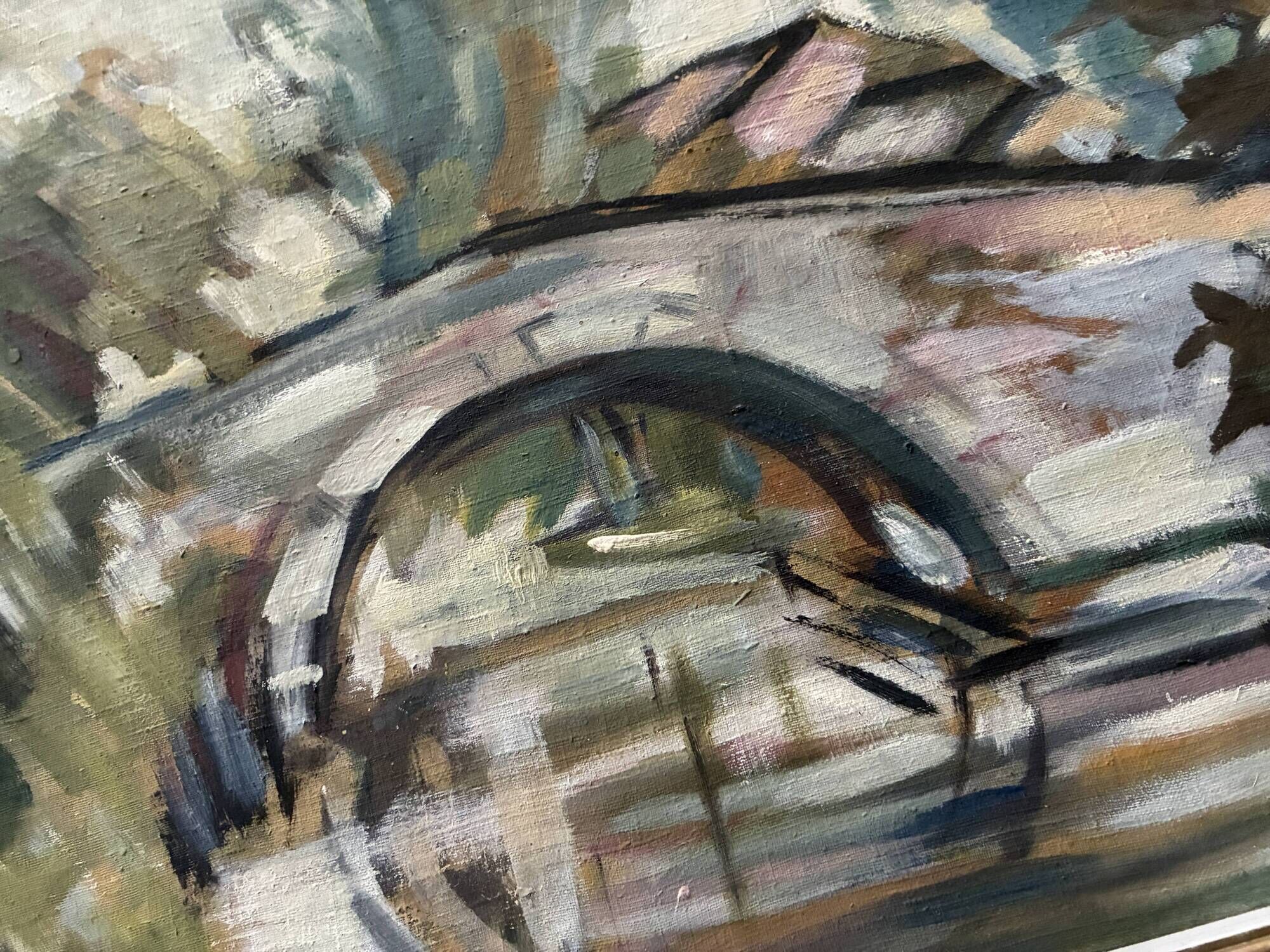 Tableau huile sur toile Pont en arc