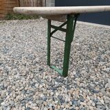 Old foldable bench of fair