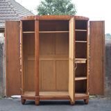 Art deco cabinet, wardrobe and shelves, carved wood cabinet, storage cabinet