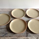 Lot de 5 assiettes à dessert en grès